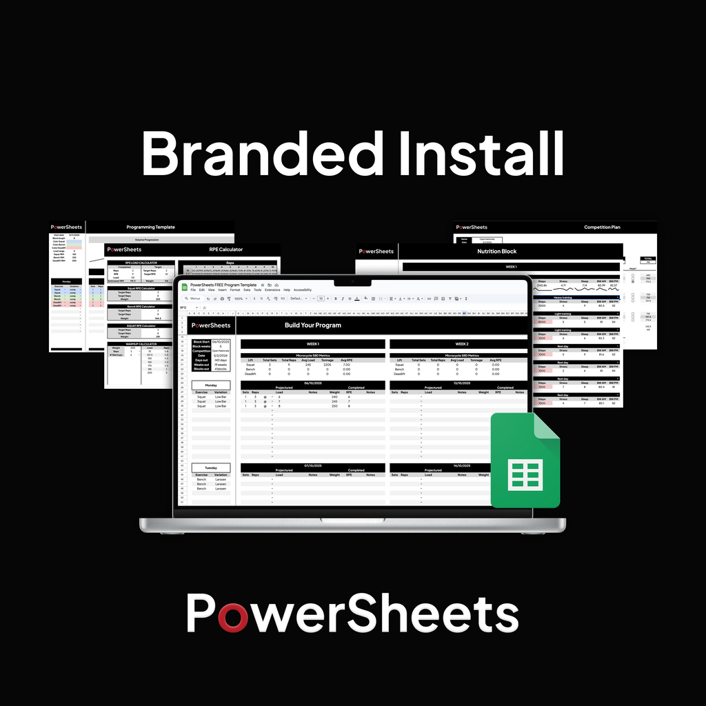 PowerSheets - Branded Install